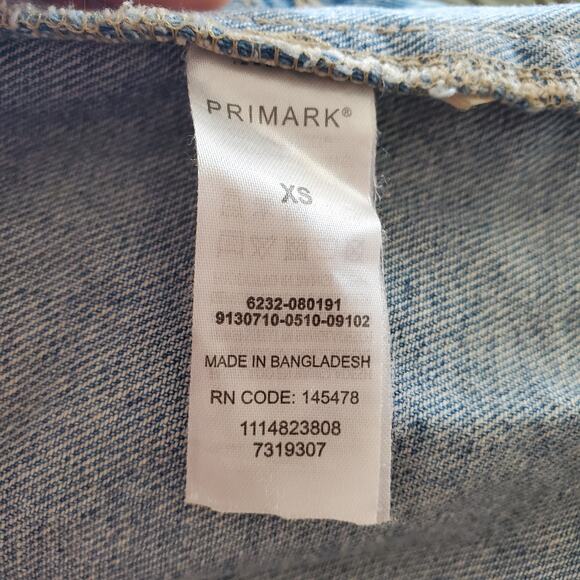 Primark Men's Light Blue Wash Distressed Jean Denim Jacket Size XS - Picture 7 of 8